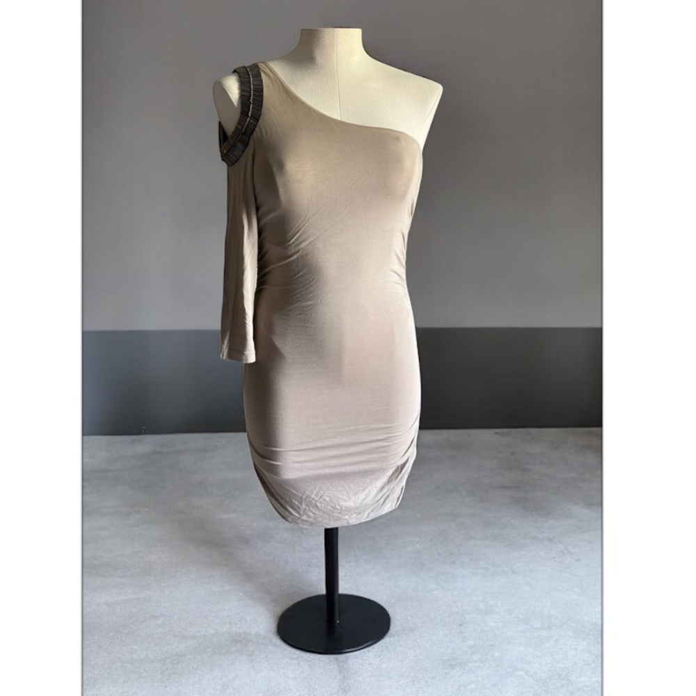 New TART Collection Body-con Mini Dress Sz S One Sleeve Shoulder Cocktail Party